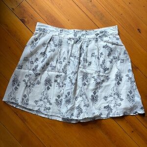 Old Navy Ivory and Black Floral Skirt